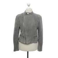Ralph Lauren Jacke/Mantel aus Leder in Grau