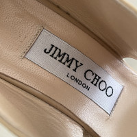 Jimmy Choo Chaussures compensées en Cuir verni en Beige
