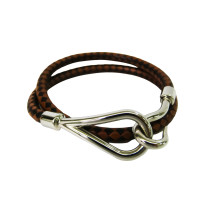 Hermès Jumbo Hook Armband Leather in Brown