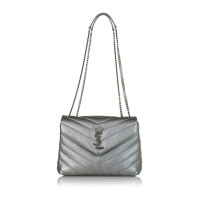Yves Saint Laurent Shoulder bag Leather in Silvery