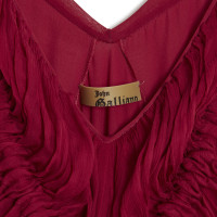 John Galliano Kleid aus Seide in Fuchsia