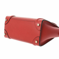 Céline Luggage Leather in Red