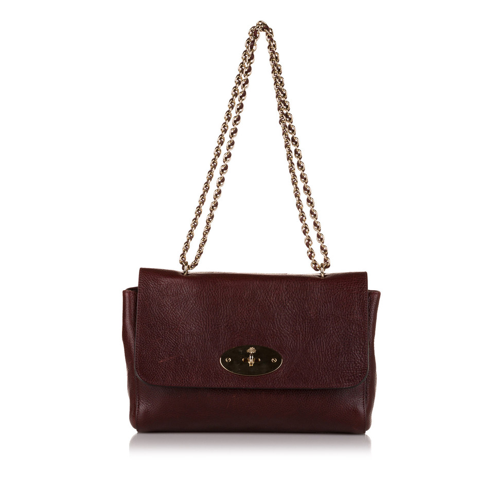 Mulberry Medium Lily Leer in Rood