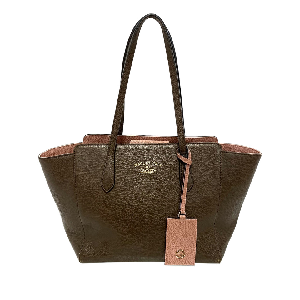 Gucci Swing Tote Leather in Brown