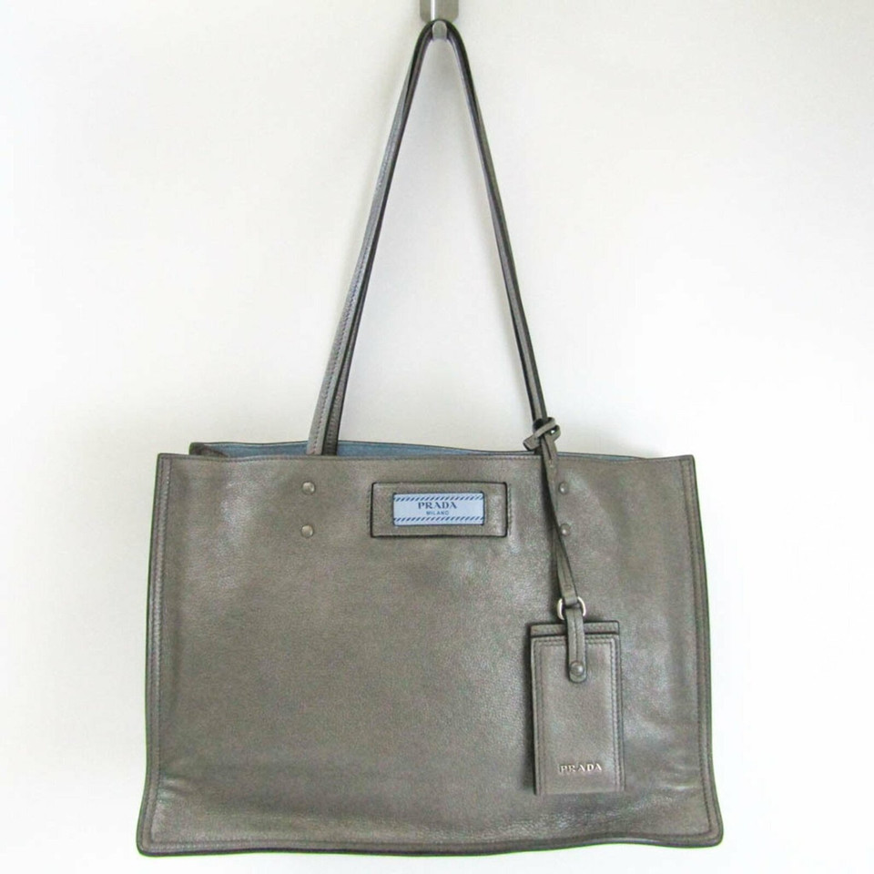 Prada Tote bag Leather in Grey