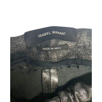 Isabel Marant Jeans Leer in Zilverachtig