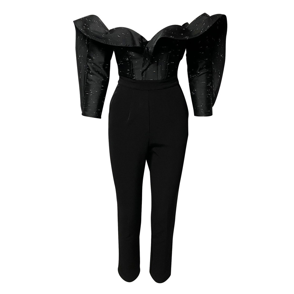 Self Portrait Jumpsuit in Zwart