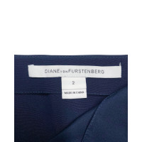 Diane Von Furstenberg Robe en Soie en Bleu