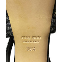 Miu Miu Sandals Leather in Silvery
