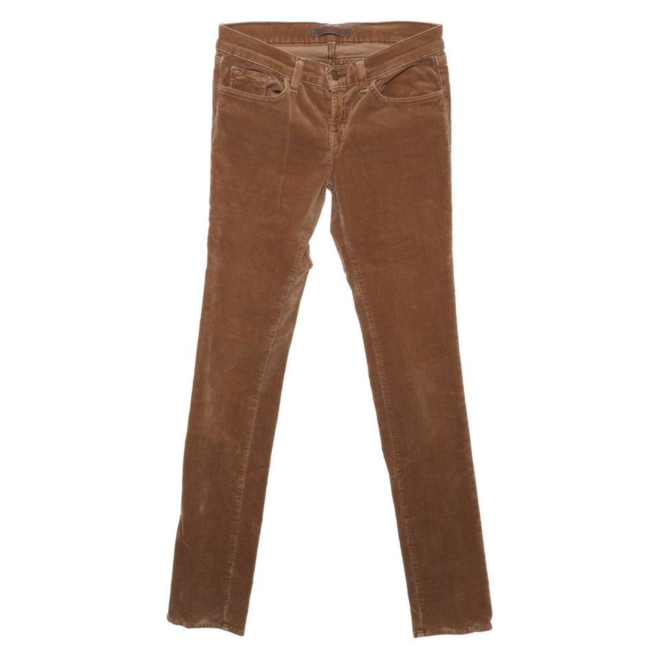 J Brand Paire de Pantalon en Coton en Marron