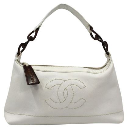 Chanel Shopper en Cuir en Blanc