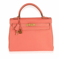 Hermès Kelly Bag 32 Leather in Orange