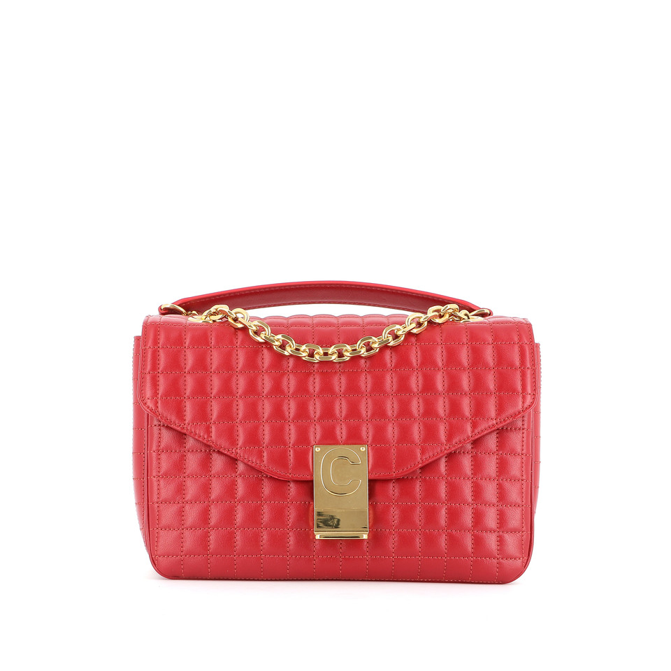 Céline C Bag Leather in Red