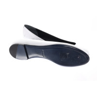 Jil Sander Slipper/Ballerinas aus Leder in Silbern