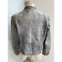 Goosecraft Jacke/Mantel aus Leder in Grau