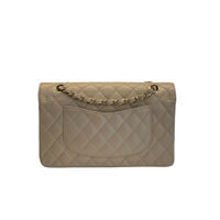 Chanel Timeless Classic aus Leder in Beige