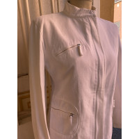 Burberry Jacke/Mantel aus Baumwolle in Weiß