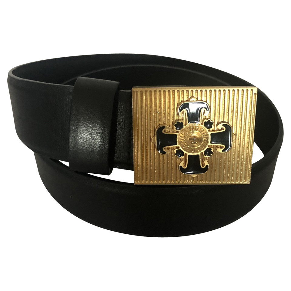 Versace Belt Leather in Black