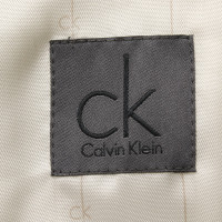 Calvin Klein Blazer aus Baumwolle in Creme