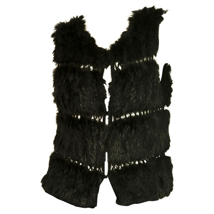 Bcbg Max Azria Vest Fur in Black