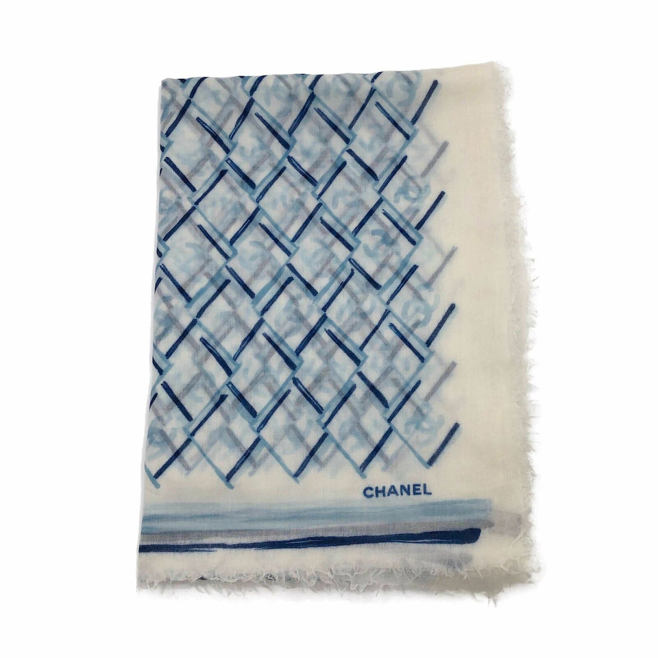 Chanel Sjaal Wol in Wit