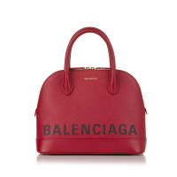 Balenciaga Ville Top Handle aus Leder in Rot