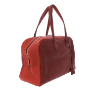 Hermès Victoria Bag Leer in Rood