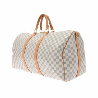 Louis Vuitton Keepall 55 Bandouliere Canvas in Turkoois