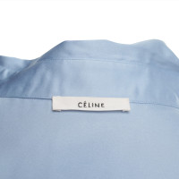 Céline blouse de soie en bleu pâle