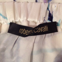 Roberto Cavalli Gonna in seta con stampa floreale 