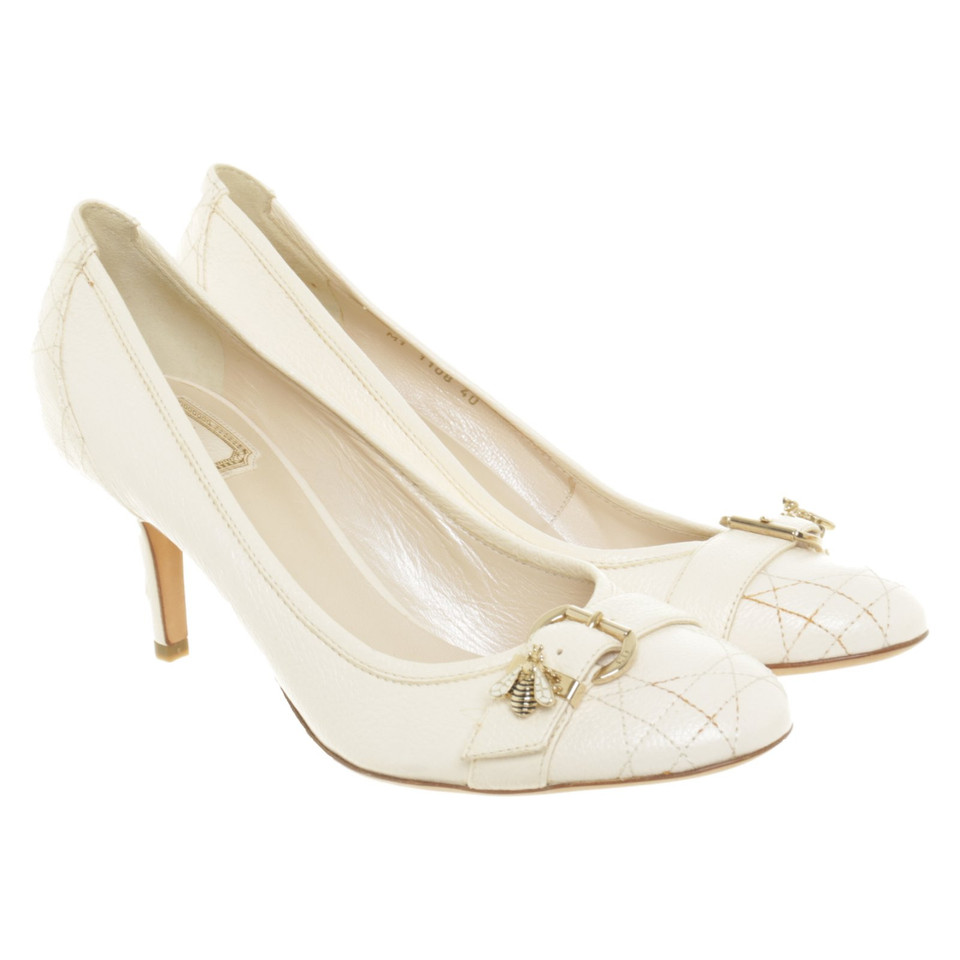 Christian Dior Pumps/Peeptoes Leather in Cream