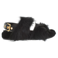 Car Shoe Sandals with fur trim