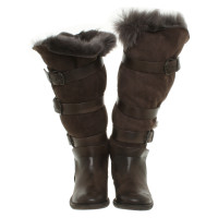 All Saints Boots Leather in Taupe