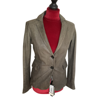 Emporio Armani Jacket/Coat Leather in Khaki