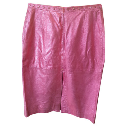 Versace Skirt Leather in Pink