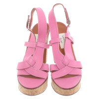 Lanvin Sandalen aus Leder in Rosa / Pink