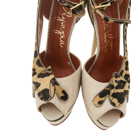 Charlotte Olympia Sandals in Beige