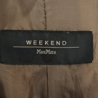 Max Mara Jacke/Mantel aus Leder in Oliv