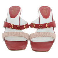 Tod's Sandals Leather in Red