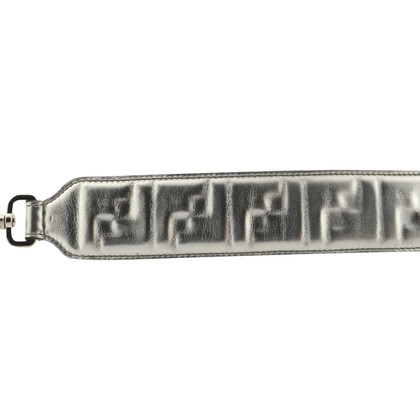 Fendi Täschchen/Portemonnaie aus Leder in Silbern
