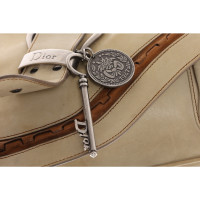 Christian Dior Gaucho Saddle Bag Leer in Beige