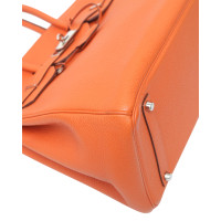 Hermès Birkin Bag Leer in Oranje