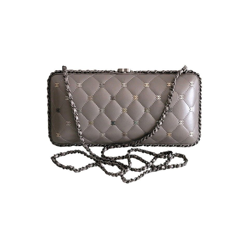 Chanel Borsa a tracolla in Pelle in Grigio