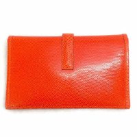 Hermès Jige Leer in Oranje