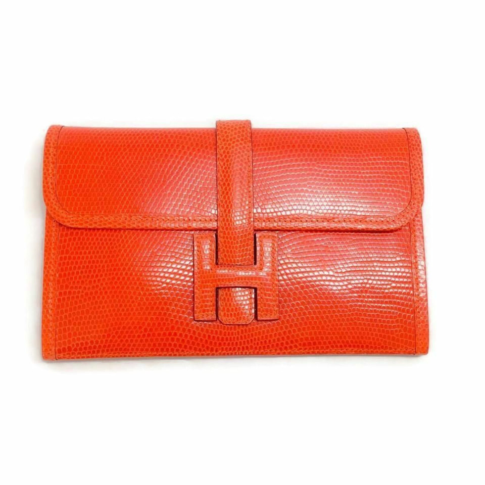 Hermès Jige en Cuir en Orange