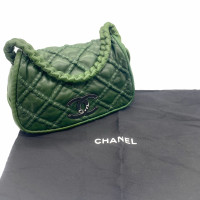 Chanel Schoudertas Leer in Groen