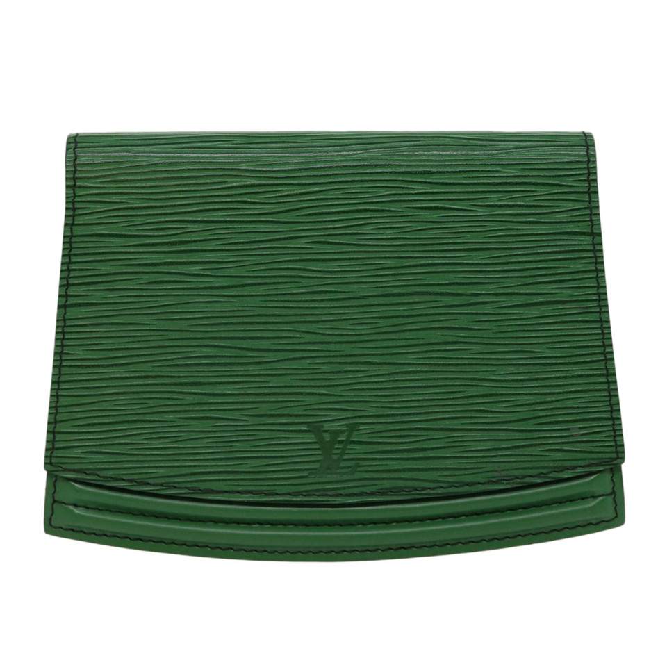 Louis Vuitton Clutch Leer in Groen