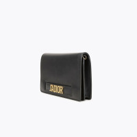 Christian Dior J'adior Flap Bag aus Leder in Schwarz