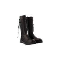 Ann Demeulemeester Stiefel aus Leder in Schwarz