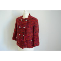 Etro Jacke/Mantel aus Wolle in Rot